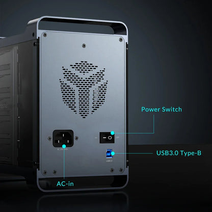 【OW Ship】Yottamaster 5Bay Hard Drive Enclosure USB C 5Gbps Type B SATA External Hard Drive Storage Case for 2.5" 3.5" HDD SSD