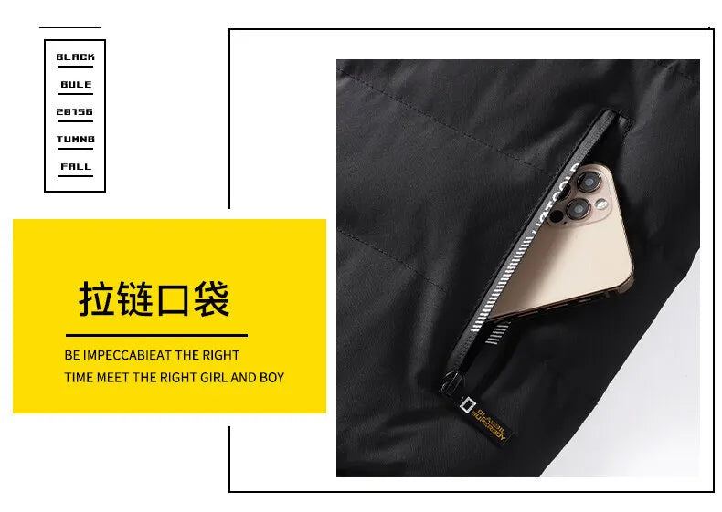 Men Autumn Winter Cotton Jacket Warm Comfortable Padded Thickened Down Jacket 2024 New Double-Sided Clothes Removable Cap M-5XL