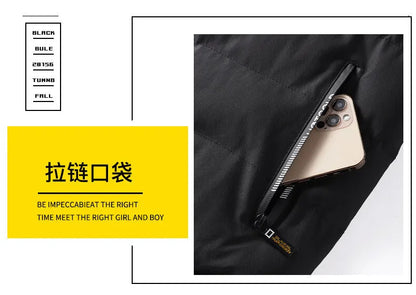 Men Autumn Winter Cotton Jacket Warm Comfortable Padded Thickened Down Jacket 2024 New Double-Sided Clothes Removable Cap M-5XL