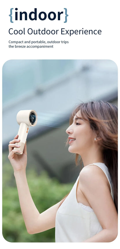 Handheld high-speed fan mini portable air conditioner with six fans and 199 levels of infinite adjustment