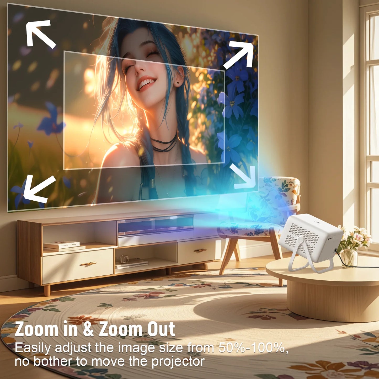 Velec 8K Video Decode Projector TP350 650 ANSI 1080P Auto Focus Android 14 H726 Portable Outdoor Smart Home Theater Projectors