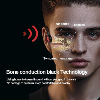 Bone Conduction Headphone M-618 Ear Hook Bluetooth Earphones Handsfree Wireless Sport Headset IPX5 Waterproof With Microphone