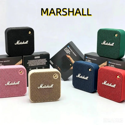 2026 Marshall Mini Retro Bluetooth Speaker, Compact Subwoofer, Portable & Long Battery Life for Outdoor Use