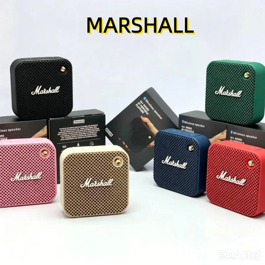 2026 Marshall Mini Retro Bluetooth Speaker, Compact Subwoofer, Portable & Long Battery Life for Outdoor Use by PDG ibma