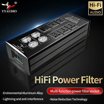HIFI Power Filter YY-460 Power Supply Socket Lightning Protection Audio power purifier, AC Power Conditioner, Power Filter