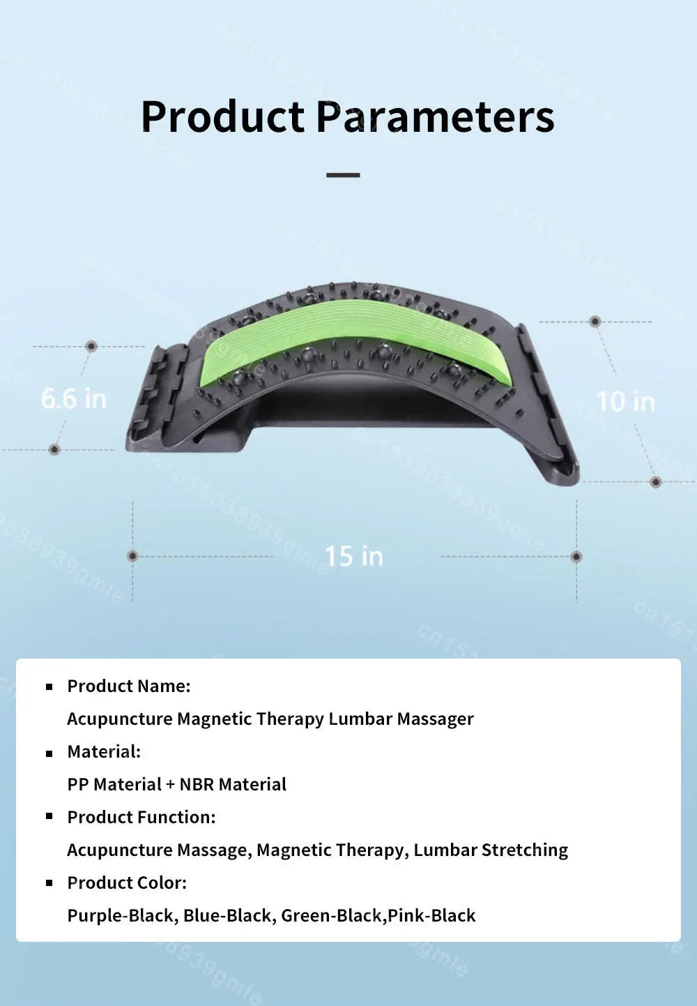 Adjustable Back Stretcher Therapy Cervical Shoulder Back Pain Relief Yoga Fitness Waist Massager Muscle Relax Posture Corrector