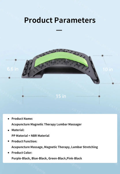 Adjustable Back Stretcher Therapy Cervical Shoulder Back Pain Relief Yoga Fitness Waist Massager Muscle Relax Posture Corrector