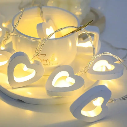 LED Light String Fairy Peach Heart Garland Lamp Bedroom Garden Birthday Valentine's Day Wedding Party Decoration Lights String