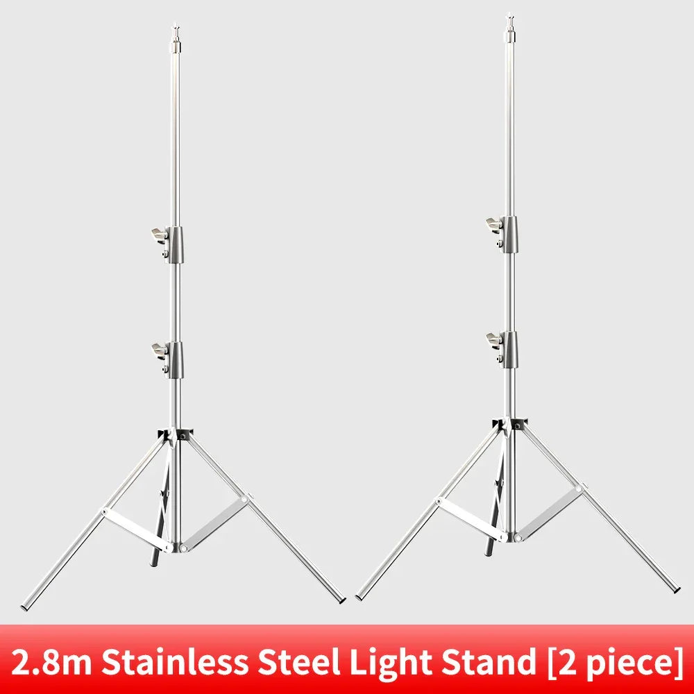 290cm Air Pressure Tripod Bearing 10kg for Camera Stainless Steel Light Stand For Ring Light Live Youtube and Photography Soft