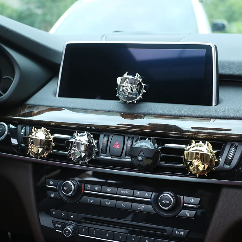 NO PERFUME Bulldog Air Freshener Car Perfume Car Decoration Auto Geur Clip Bulldog Fragrance Scent Parfum Voiture Car Diffuser