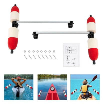 Marine Boat Kayak Red Durable Outrigger/Stabilizer System PVC and Aluminum for Most Kayaks and Canoes