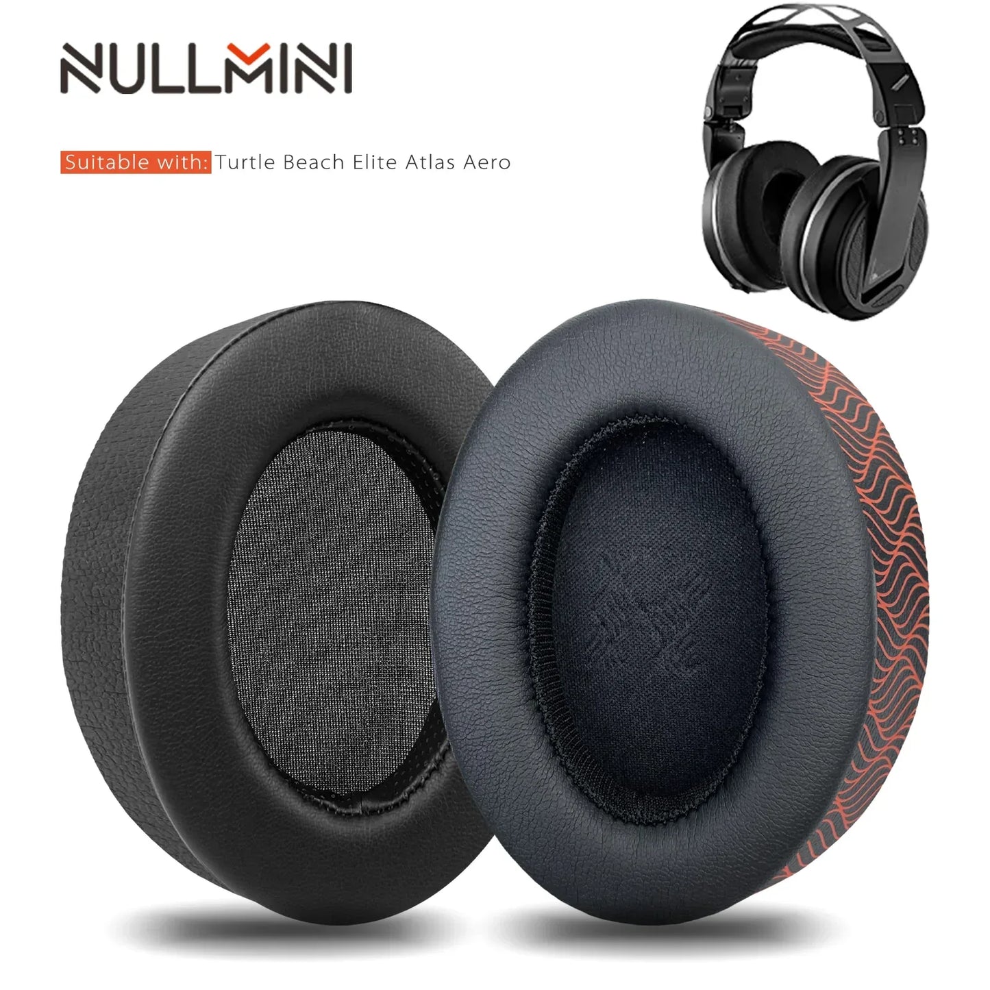 Nullmini Cooling Gel Earpads for Turtle Beach Elite Atlas Aero Headphones Replacement Cushion Sleeve Earmuffs