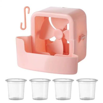 Ventilateur Hanging Add Ice Cup Summer Plastic Mini Fan Portable Fan Cooling Tool DIY Water Tower Cooling Product Home Accessory