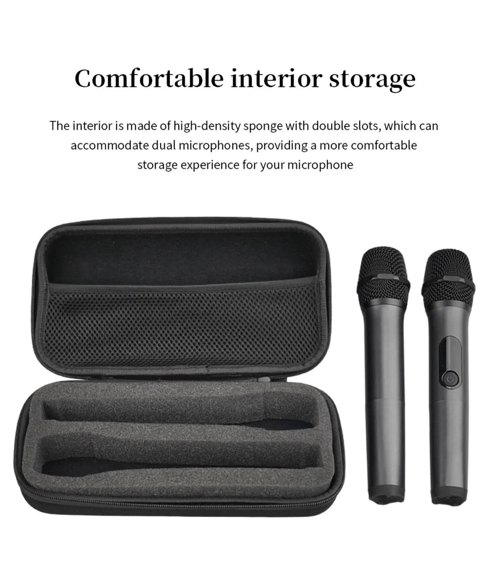 Hard EVA Microphone Storage Bag Transmitter Box Portable Bluetooth K Song Travel Carrying Case
