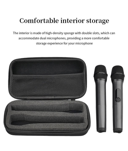 Hard EVA Microphone Storage Bag Transmitter Box Portable Bluetooth K Song Travel Carrying Case