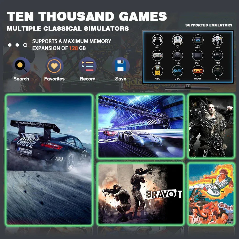 X2 Ultra Retro Video Game Console 4K 3D HD Handheld Game Stick Game Wireless Controller TV Game Play 256G Retro Games Man Gifts