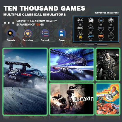 X2 Ultra Retro Video Game Console 4K 3D HD Handheld Game Stick Game Wireless Controller TV Game Play 256G Retro Games Man Gifts