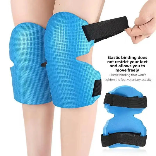 1pair Knee Protection Pad Labor Insurance Garden Knee Pads Thickened Wear-Resistant Knee Protectors with Adjustable Straps by PDG ibma