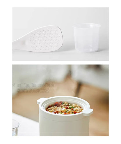 Olayks 1.2L Electric Rice Cooker Ceramic Glaze Liner Mini Electric Cooker Fast Cooking Multifunctional Kitchen Appliances 220V