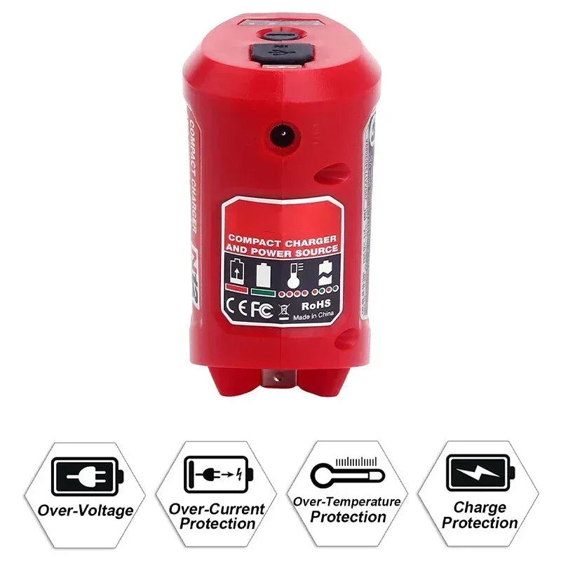 Charger Converter USB Power Adapter Phone Charger Adapter For Milwaukee For Makita For Bosch 12V Battery 12V DC Output Port