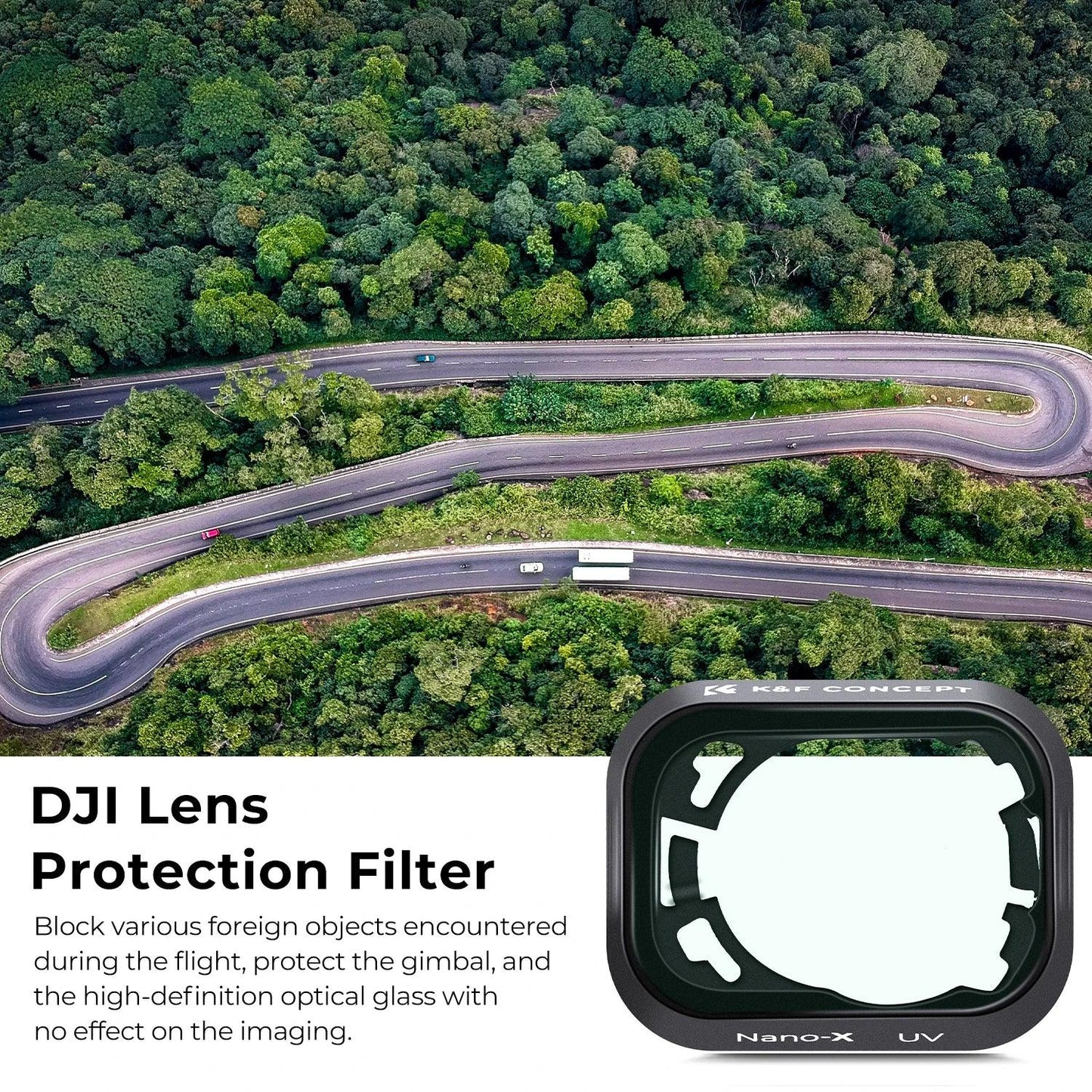 K&F CONCEPT Drone Filter for DJI Mini 3 Pro &Mini 3 UV/CPL/ND2-ND32/ND32-ND512 Variable Camera Coating Optical Glass Lens Filter