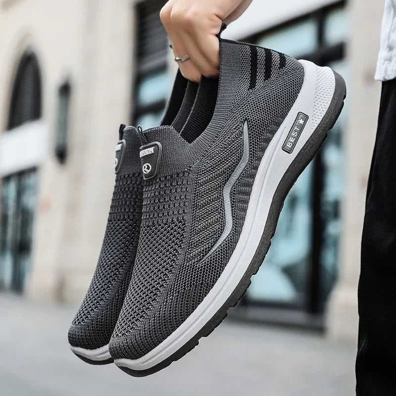 Men Casual Shoes Breathable Sneakers Mens Lightweight Walking Running Shoes Slip on Loafers for Couple Zapatillas Hombre Size 44