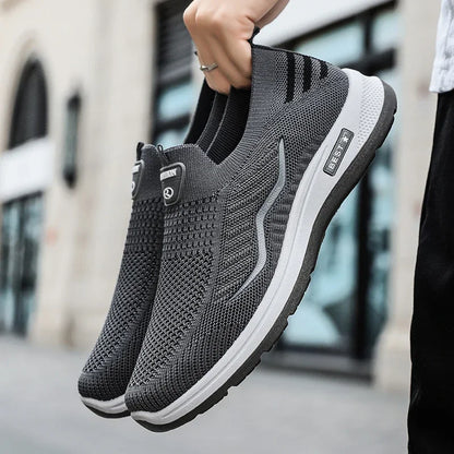 Men Casual Shoes Breathable Sneakers Mens Lightweight Walking Running Shoes Slip on Loafers for Couple Zapatillas Hombre Size 44