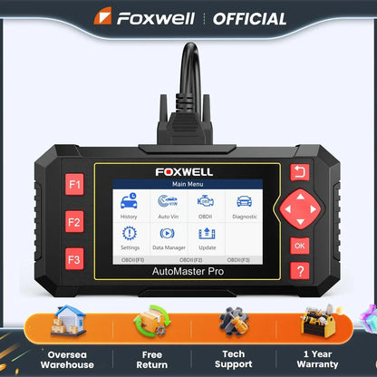 FOXWELL NT604 Elite OBD2 Auto Scanner ABS SRS Engine Transmission Code Reader OBD 2 Live Data Car Diagnostic Tool Free Update