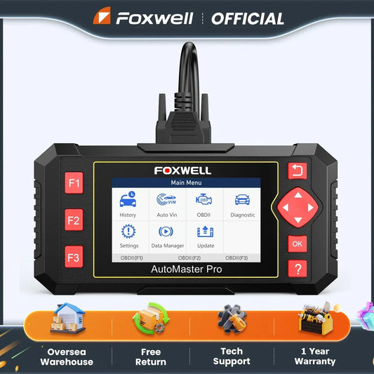 FOXWELL NT604 Elite OBD2 Auto Scanner ABS SRS Engine Transmission Code Reader OBD 2 Live Data Car Diagnostic Tool Free Update by PDG ibma