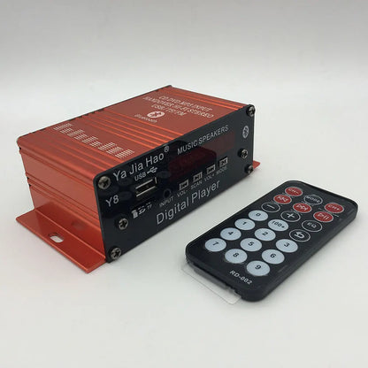 Mini HIFI Stereo Digital Amplifier Channel 2.0 Bluetooth 5.0 FM USB Home Theater Sound System G8  Power Amp Remote Control