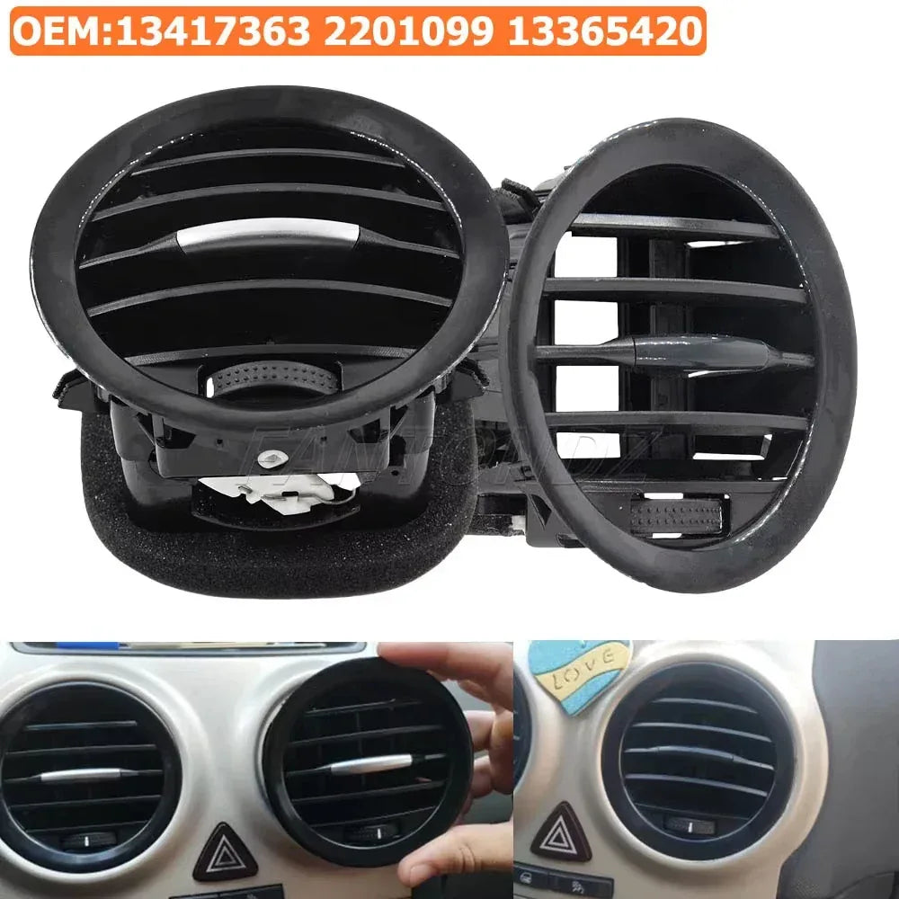13417363 2201099 13365420 A/C Air Vent Cover Outlet Grille Black/Chrome Fits For Opel ADAM CORSA D MK3 Vauxhall
