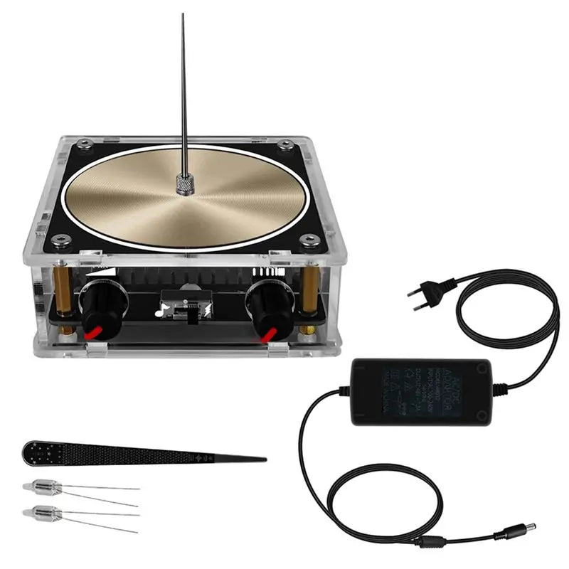A29F-For Tesla Gold Music Coil Artificial -Pattern Touchable Audio Input Bluetooth Science Experiment Coil