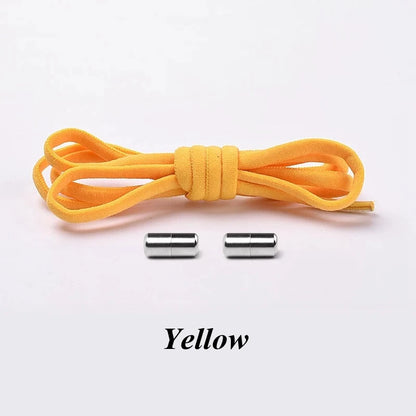 Semicircle No Tie Shoelaces Elastic Shoe laces Sneakers shoelace Metal Lock Lazy Laces for Kids and Adult One size fits all shoe