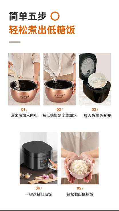 Riz Cooker Electric Rice 220v Multicooker Household Appliances for Home Smart Soup Separation 4L Low-sugar Coocker Pot