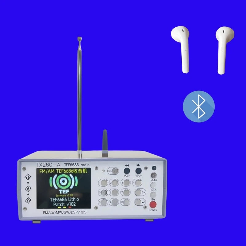 1Set Latest TEF6686 FM SW/MW/LW Full Band Radio RDS + Battery Speaker Charger Antenna FM AM Radio FM AM Radio