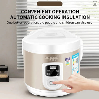 Peskoe Mini Rice Cooker Non-Stick Surface Old-Fashioned 1-2-3 Person Multi-Function Household Cooking Appliance 2L 3L 4L 5L