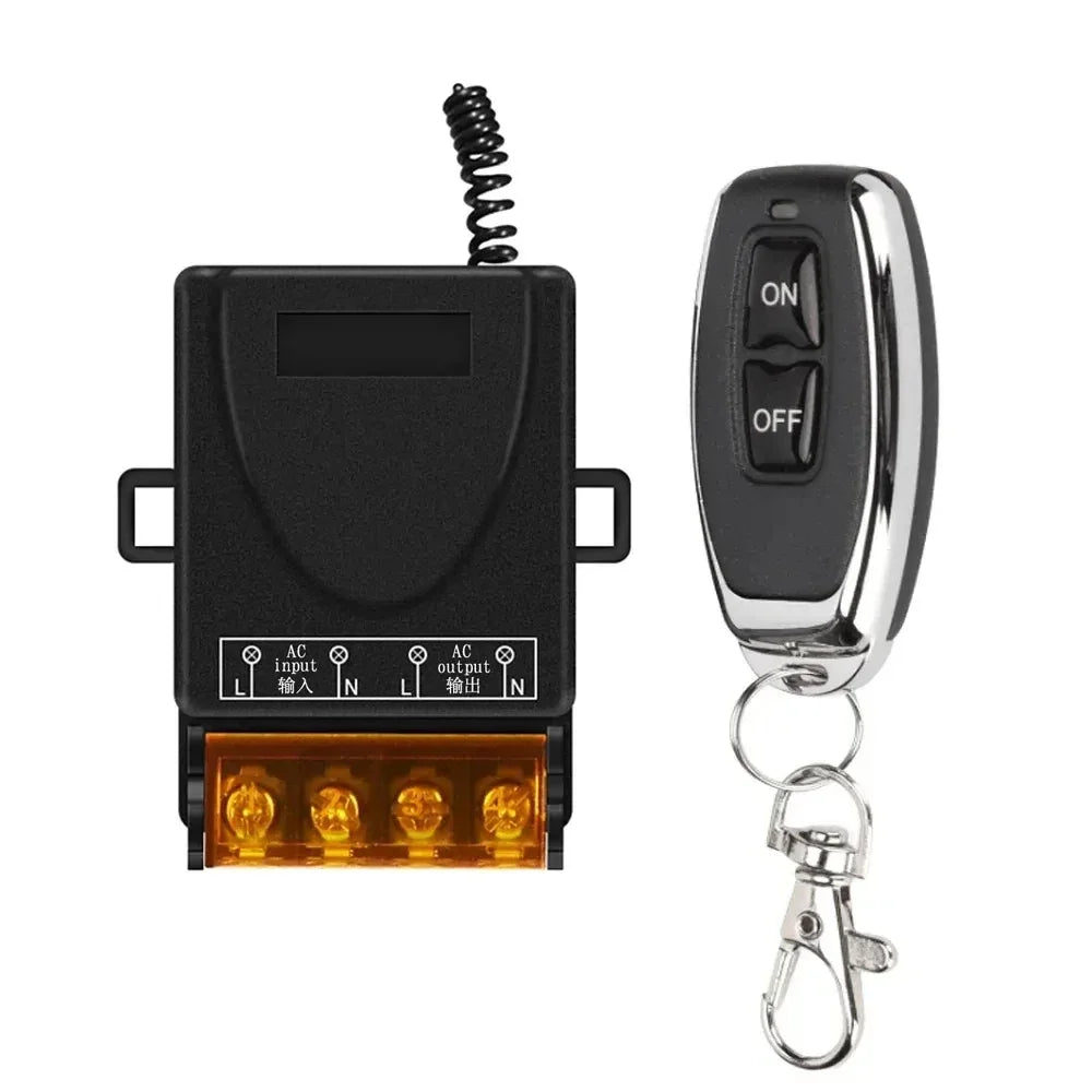 Universal Remote Control Switch 433mhz Wireless Switch AC 220V Relay and On Off Transmitter for Light Lamp Water Pump Door