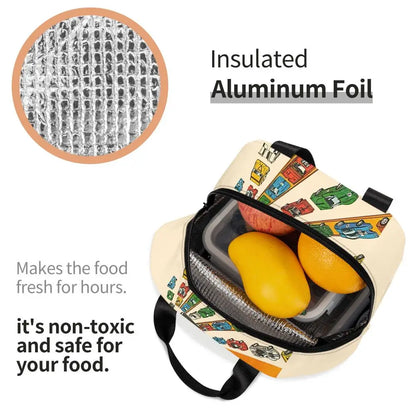 Custom Hot Wheels For Fans Thermal Insulated Lunch Bag Cartoon Sport Car Portable Lunch Container Travel Multifunction Food Box