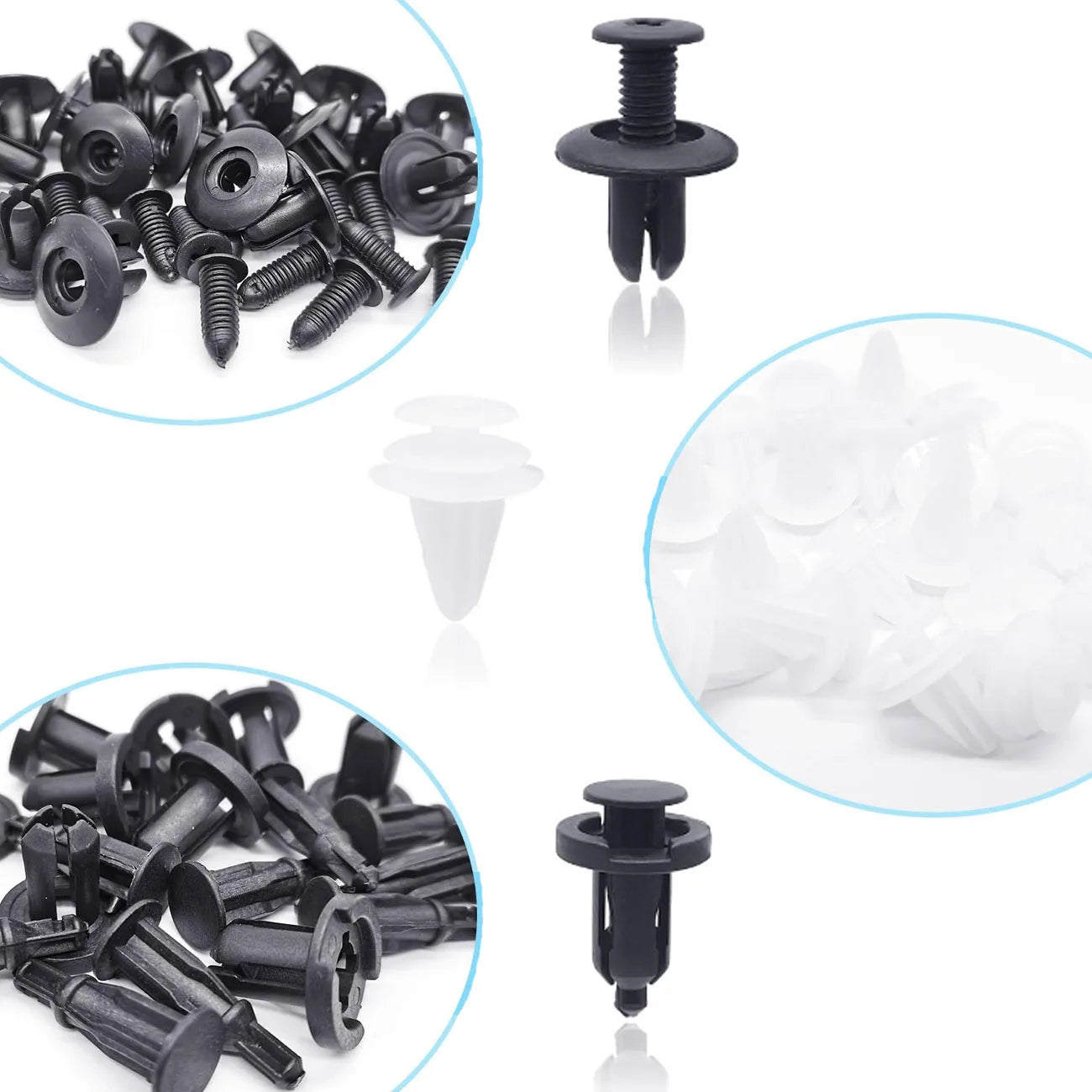 130PCS Bumper Retainer Clips with Fastener Remover Car Plastic Rivets Push Kit -Door Trim Panel