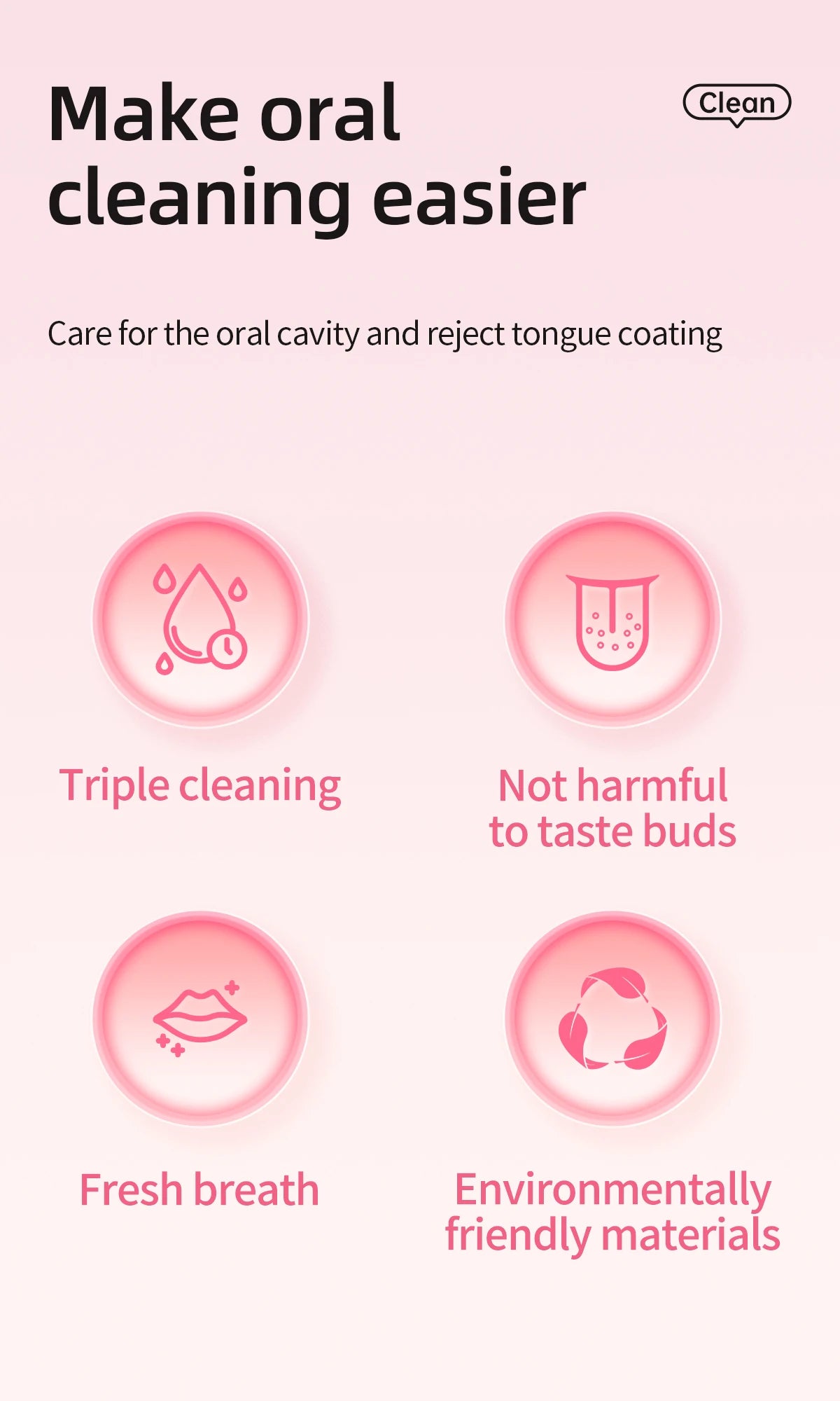 Tongue Coating Scraper, Tongue Coating Cleaning Gel, Oral Refreshing Cleaning Toothpaste, Tongue Brush, Cleaner