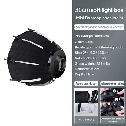 ZU80 COB camera light 80W LED fill light 2500K~6500K dual-color mini Bowens portable outdoor live lighting CRI≥96 TLCI≥97