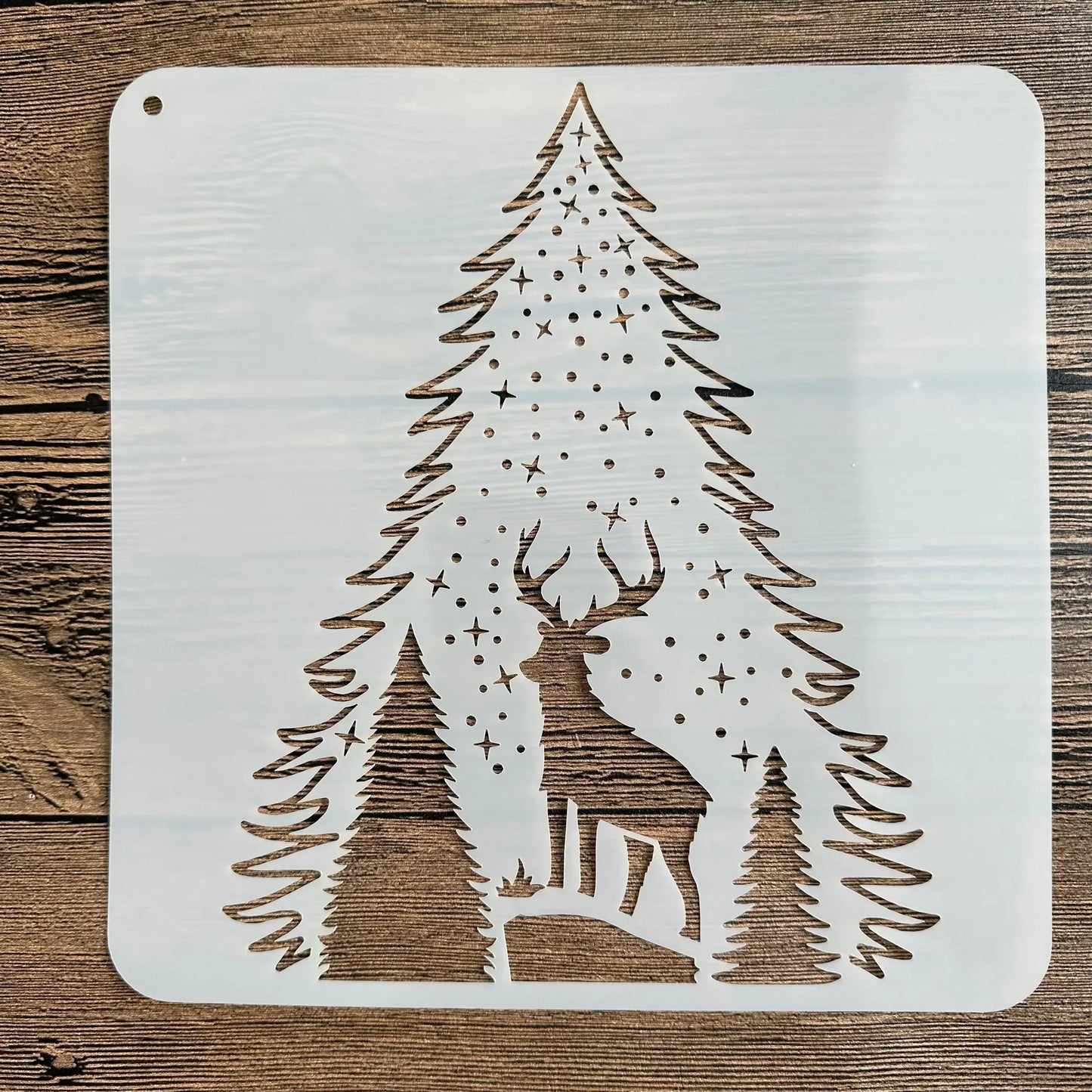 20*20 cm DIY mandala mold for painting stencils stamped photo album embossed paper card on wood, fabric wall christmas deer