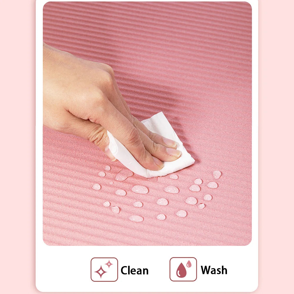 8mm yoga mat, suitable for beginners, lengthened and thickened for exercise, non slip fitness yoga mat for home use ﻿