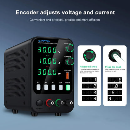Wanptek DC Laboratory Power Supply 30V 10A 60V 5A 120V 3A Adjustable Voltage Current Applicable voltage 110V 220V Power Supply