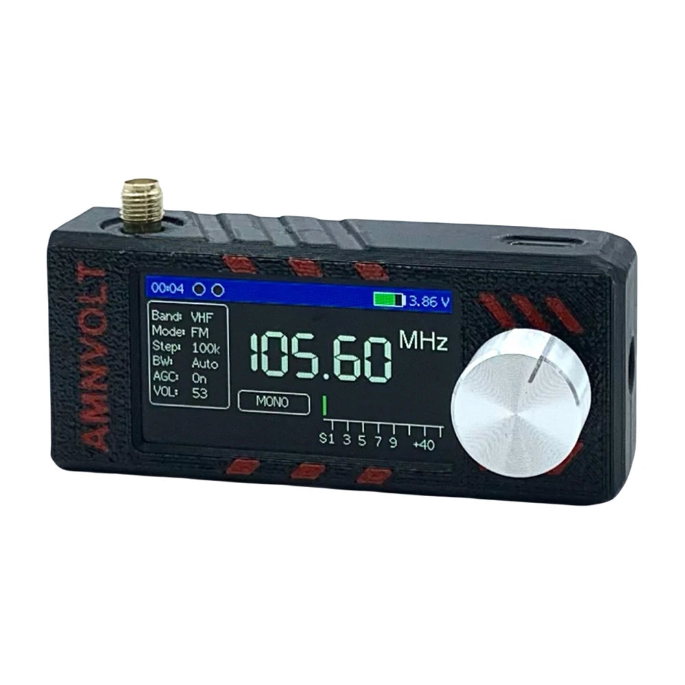 Upgraded V3S AMNVOLT Mini SI4732 DSP Radio Receiver FM AM SSB LSB USB Full Band Pocket Radio with Hi-Z Headphone Amplifier