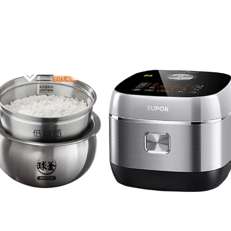 SUPOR 4L IH Ball Pot Rice Cooker Titanium Uncoated Non-Stick 316L Liner For 3-8 People 220V