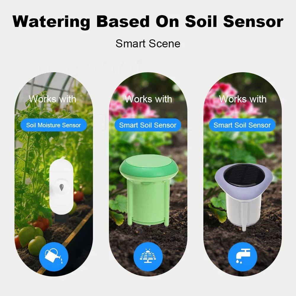 Tuya WiFi Smart Watering Pump 18650 Rechargeable Battery Intelligent Auto Sprinkler Drip Irrigation Flowers Home Garden Tools