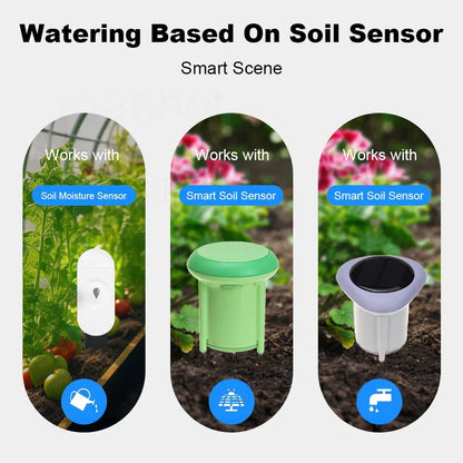 Tuya WiFi Smart Watering Pump 18650 Rechargeable Battery Intelligent Auto Sprinkler Drip Irrigation Flowers Home Garden Tools