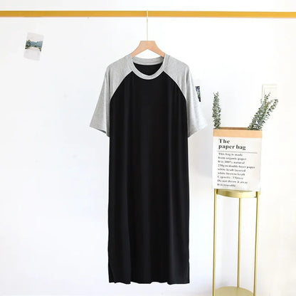 Plus Size 4XL 5XL Men's Summer Pajamas Modal Fabric Casual Soft Men's Nightgown Night Dress Male Oversized Bathrobe Mens Robe