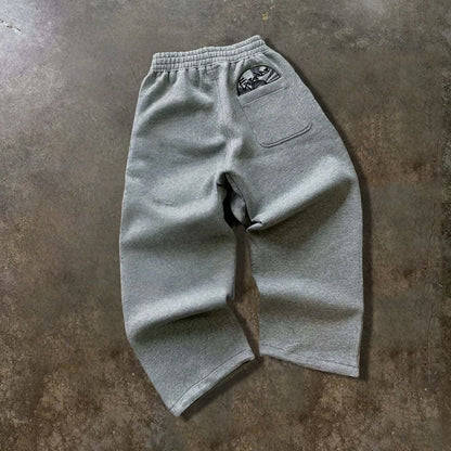 Fashionable Street Style Embroidered Sweatpants Autumn Winter Casual Pants Versatile Personality Couple's Pan